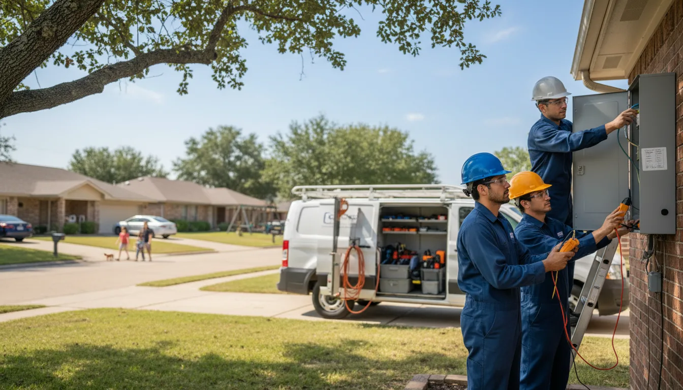 Certified electrician providing emergency electrical services in Kendleton, TX